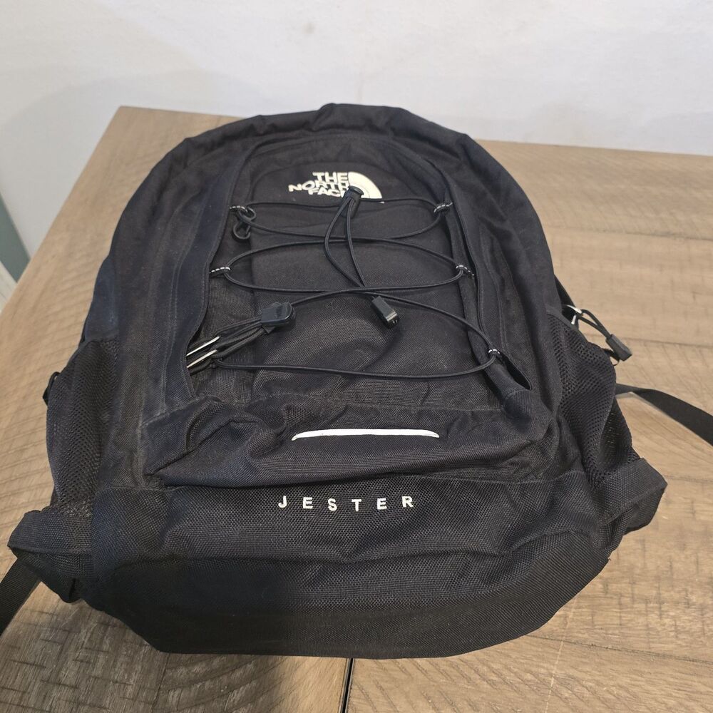 The North Face Jester Backpack Black One Size Zip Padded Straps Pockets